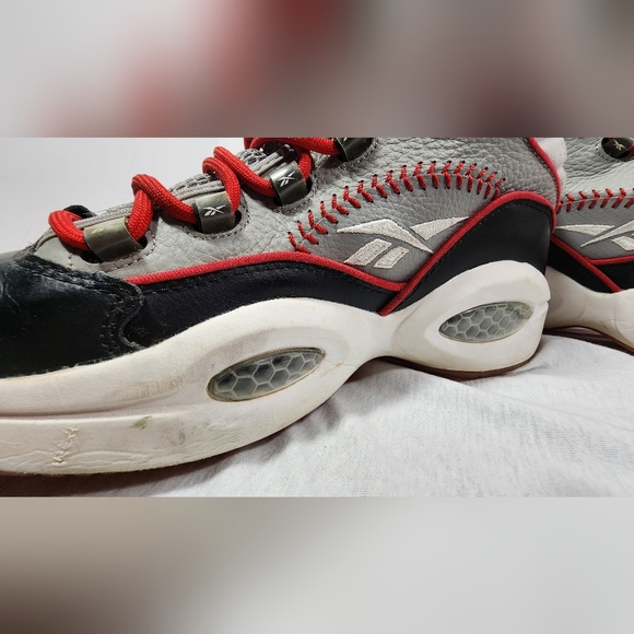 REEBOK QUESTION MID ALLEN IVERSON PRACTICE RANT SHOE SIZE 11, MENS GRAY 2016 - Picture 9 of 16